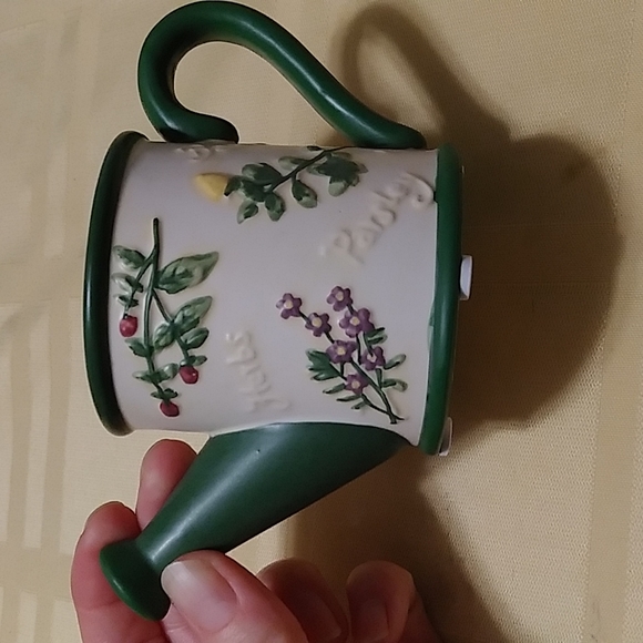 Herb themed watering can votive holder yankee candle